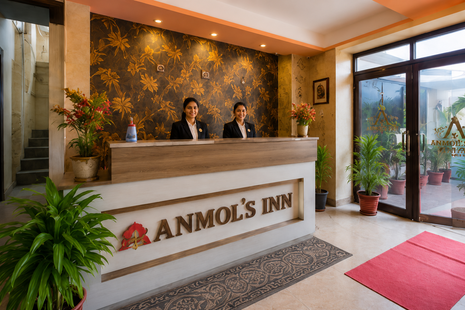 Anmols Inn reception and lobby